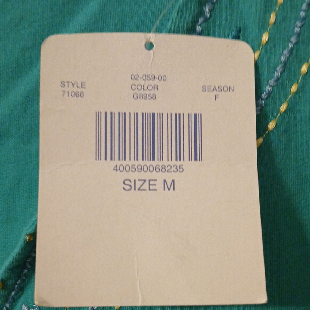 Erika Taylor Intimates Green Embroidered Short Sleeve Nightgown. - Picture 3 of 7